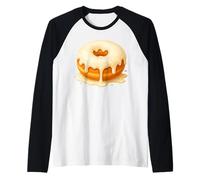 Y2K Cinnamon Roll Kawaii Sweet Snack Estetico Pastello Maglia con Maniche Raglan