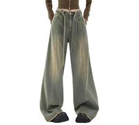 WEITING Y2K Donna Vintage Streetwear Jeans Cargo Coreani Pantaloni Paracadute Dritti retrò Pantaloni Denim Vestiti Fatati
