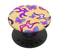 Y2K Farfalla Fiamma Estetica Retro Pattern PopSockets PopGrip Adesivo