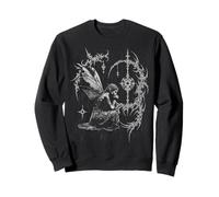 Y2K Grunge Fairy Alt Gothic Sigilism Vintage Graphic Felpa