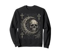 Y2K Grunge Goth Skull Sigil Dark Academia Occult Graphic Felpa