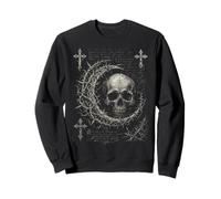 Y2K Grunge Goth Skull Sigil Dark Academia Occult Graphic Felpa