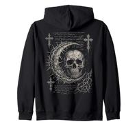 Y2K Grunge Goth Skull Sigil Dark Academia Occult Graphic Felpa con Cappuccio