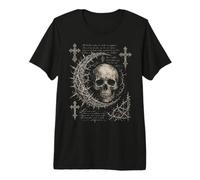 Y2K Grunge Goth Skull Sigil Dark Academia Occult Graphic Maglietta Premium