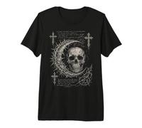 Y2K Grunge Goth Skull Sigil Dark Academia Occult Graphic Maglietta Premium