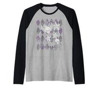 Y2k Grunge Skull Wings Star Purple 2000s Emo Harajuku Goth Maglia con Maniche Raglan