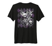 Y2k Grunge Skull Wings Star Purple 2000s Emo Harajuku Goth Maglietta Premium
