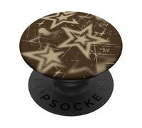 Y2k Grunge Stars 2000s Beige Cyber Vintage Graphic PopSockets PopGrip Adesivo
