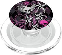 Y2k Grunge With Skull Wings Star Hot Pink 2000s Emo Teen PopSockets PopGrip per MagSafe