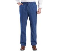 Y2k Jeans Jeans da Uomo con Taglio Vita Morbido e Confortevole per Un Casual Moderno (Sky Blue, XL)