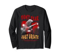 Y2K Just Create - Bold Urban Graffiti Estetica Maglia a Manica