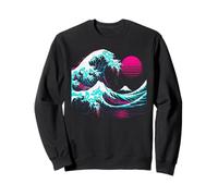 Y2K La Grande Onda off Kanagawa Uomini Donne Bambini Giapponese Felpa
