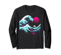 Y2K La Grande Onda off Kanagawa Uomini Donne Bambini Giapponese Maglia a Manica