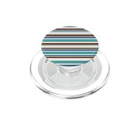Y2K Marrone Blu Teal Coastal Stripe Pattern Retro estetica PopSockets PopGrip per MagSafe