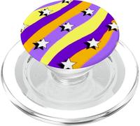 Y2K, motivo a righe ondulate con stelle, arte colorata retrò PopSockets PopGrip per MagSafe
