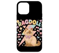 Y2K Ragdoll Cat con fulmini e fiocchi pastello Custodia per iPhone 12 mini