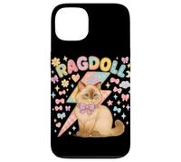 Y2K Ragdoll Cat con fulmini e fiocchi pastello Custodia per iPhone 13