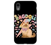 Y2K Ragdoll Cat con fulmini e fiocchi pastello Custodia per iPhone XR