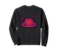 Y2K Retro anni '90 Vintage Cuore e stelle nello spazio Felpa