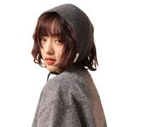 Y2k - Sciarpa invernale a triangolo in lana da donna, lavorata a maglia, protezione per le orecchie, morbida e calda, passamontagna hijab con laccio per il mento, per uso quotidiano, viaggi, feste