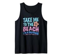 Y2K Take Me to The Beach I'm a Mermaid Retro 2000s Estetica Canotta