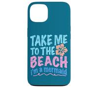 Y2K Take Me to the Beach I'm a Mermaid Retro 2000s Estetica Custodia per iPhone 13