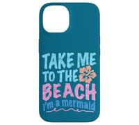 Y2K Take Me to the Beach I'm a Mermaid Retro 2000s Estetica Custodia per iPhone 14