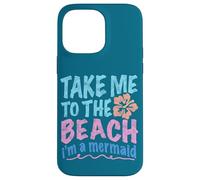Y2K Take Me to the Beach I'm a Mermaid Retro 2000s Estetica Custodia per iPhone 14 Pro Max