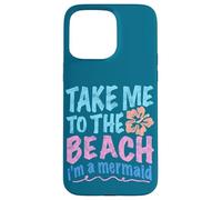 Y2K Take Me to the Beach I'm a Mermaid Retro 2000s Estetica Custodia per iPhone 15 Pro Max