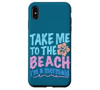 Y2K Take Me to the Beach I'm a Mermaid Retro 2000s Estetica Custodia per iPhone XS Max