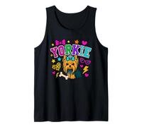 Y2K Yorkie Dog Grafica con Stelle e Icone in Grassetto Canotta