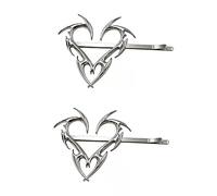 Y2kBobby Pin Punk Clip di Capelli Punk Barrettes Cuore Clip di Capelli Metallo Punk Hairpin Y2kHair Clip Y2kBarrettes Fermaglio per capelli Frangia Clip Y2khair Clip