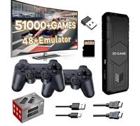 Y5 Console Retro Game Stick,4K HD Console retrò built-in 51000/45000+ giochi,Retro Console Portatile supporto 48 emulatore,Game Stick con 2.4G controllers wireless,Multiplayer,Plug & Play (128G)
