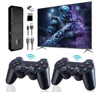 Y5 Retro Game Console,Nostalgia Game Stick con 48+ emulatori oltre 45000/51000giochi,doppio controller wireless 2.4GHz per TV,supporto console di gioco Multiplayer,Plug & Play con video 4K (128g)