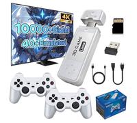 Y6 Joystick retrò 10000 giochi,oltre 40 simulatori,console di gioco retrò con uscita 4K HD,sistema operativo Emuelec 4.3,stick per videogiochi TV plug and play con 2 controller wireless(64G)