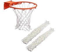 Y8HM 2Pcs White Heavy Duty Basketball Net Replacement Fits Standard 12 Loop Basketball Hoop Net for Indoors and Outdoors Gym Equipment