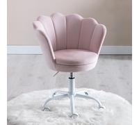 Ya-Home Sedia da Scrivania per Bambini in Velluto Sedie Studio Bambina Poltrona Girevole Regolabile in Altezza Sedia da Studio per Cameretta, Rosa Chairo