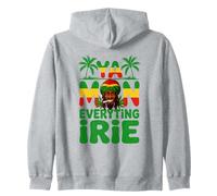 Ya Mon Tutto Irie Giamaicano Patois Rasta Erba Fumare Felpa con Cappuccio