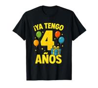 Ya Tengo 4 Años Regalo de cumpleaños Infantil en Español Maglietta