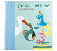 ¡Ya viene mi bebé!: Álbum de recuerdos. Azul