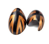 YaaGoo Coprispecchietti in ABS per MINI Cooper R50 R52 R53 (2001 - 2006), coperture laterali decorative, guida a sinistra(dorato)
