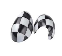 YaaGoo Coprispecchietti in ABS per MINI Cooper R50 R52 R53 (2001-2006), coperture laterali decorative, guida a sinistra(nero e bianco)