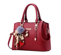 YAANCUN Donna Borsa a tracolla della borsa Retro Borse Totalizzatore Moda Vino rosso