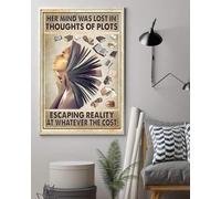 YAASIMOULE Amante dei libri la sua mente era persa nei pensieri delle trame poster ritratto arte murale