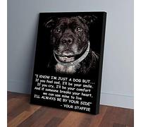 YAASIMOULE Bull Terrier, sarò sempre al tuo fianco, stampe su tela per amanti dei cani, arte murale
