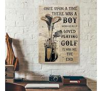 YAASIMOULE C'era una volta un ragazzo che amava giocare a golf, stampe su tela, arte murale