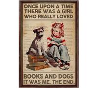 YAASIMOULE C'era una volta una ragazza a cui piaceva molto leggere libri e cani Poster