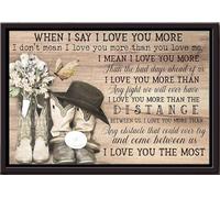 YAASIMOULE Cowboy Boot Country Living Quando dico che ti amo di più, non significa che io sia il poster più incorniciato su tela opaca