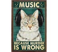 YAASIMOULE Cuffie per gatti perché l'omicidio è sbagliato - Poster musicale