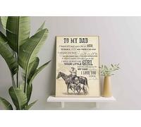 YAASIMOULE Decorazione murale, Arredamento per la casa, Decorazione della stanza A mio padre so che non è facile per un uomo crescere un figlio Ama tua figlia